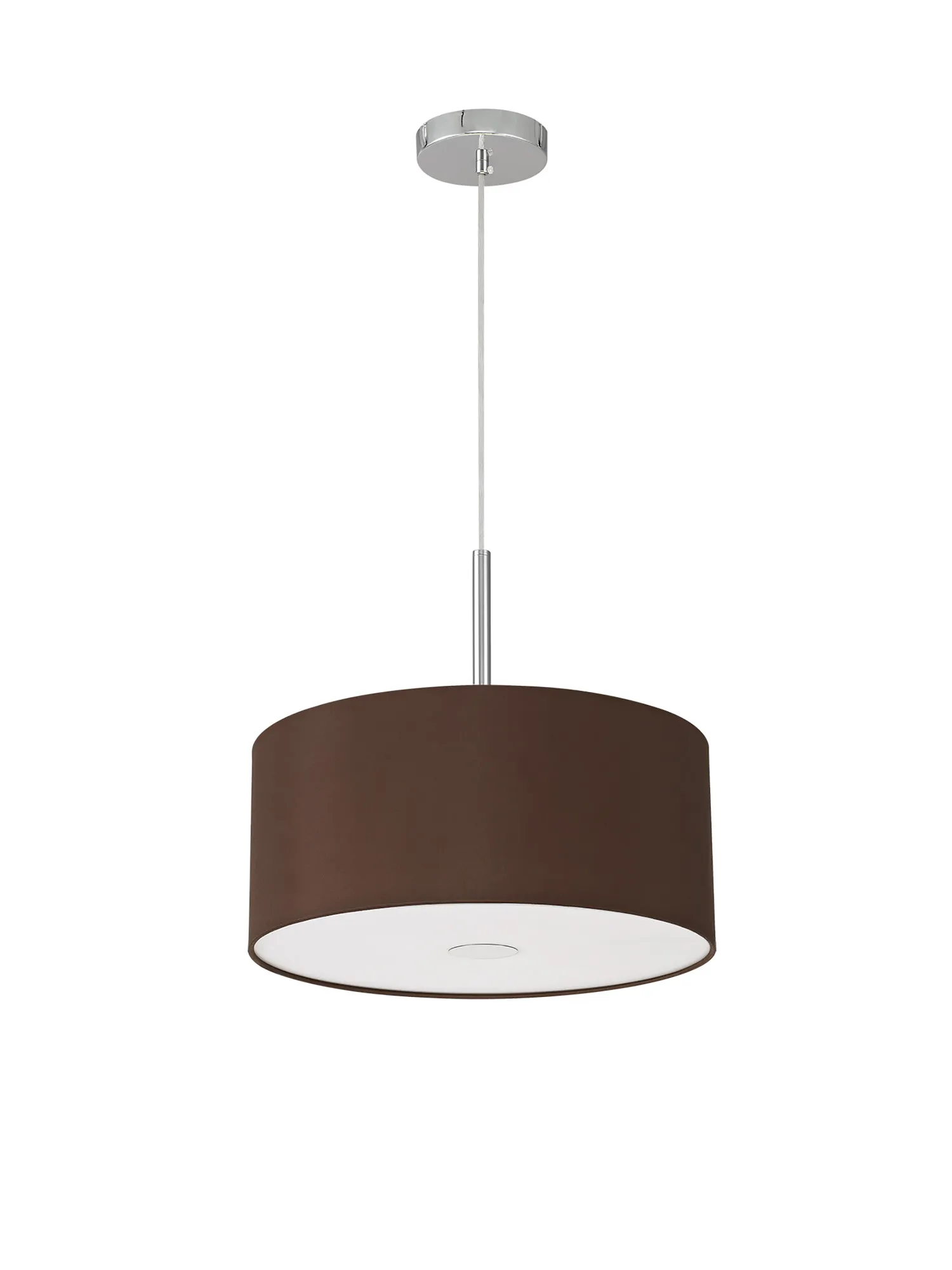 Baymont 40cm 3 Light Pendant Polished Chrome, Raw Cocoa/Grecian Bronze, Frosted Diffuser DK0338  Deco Baymont CH RC
